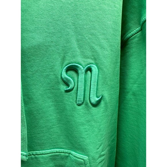 NEW Nanushka Green Organic Cotton Logo Embroidered Hoodie Small - Picture 6 of 8